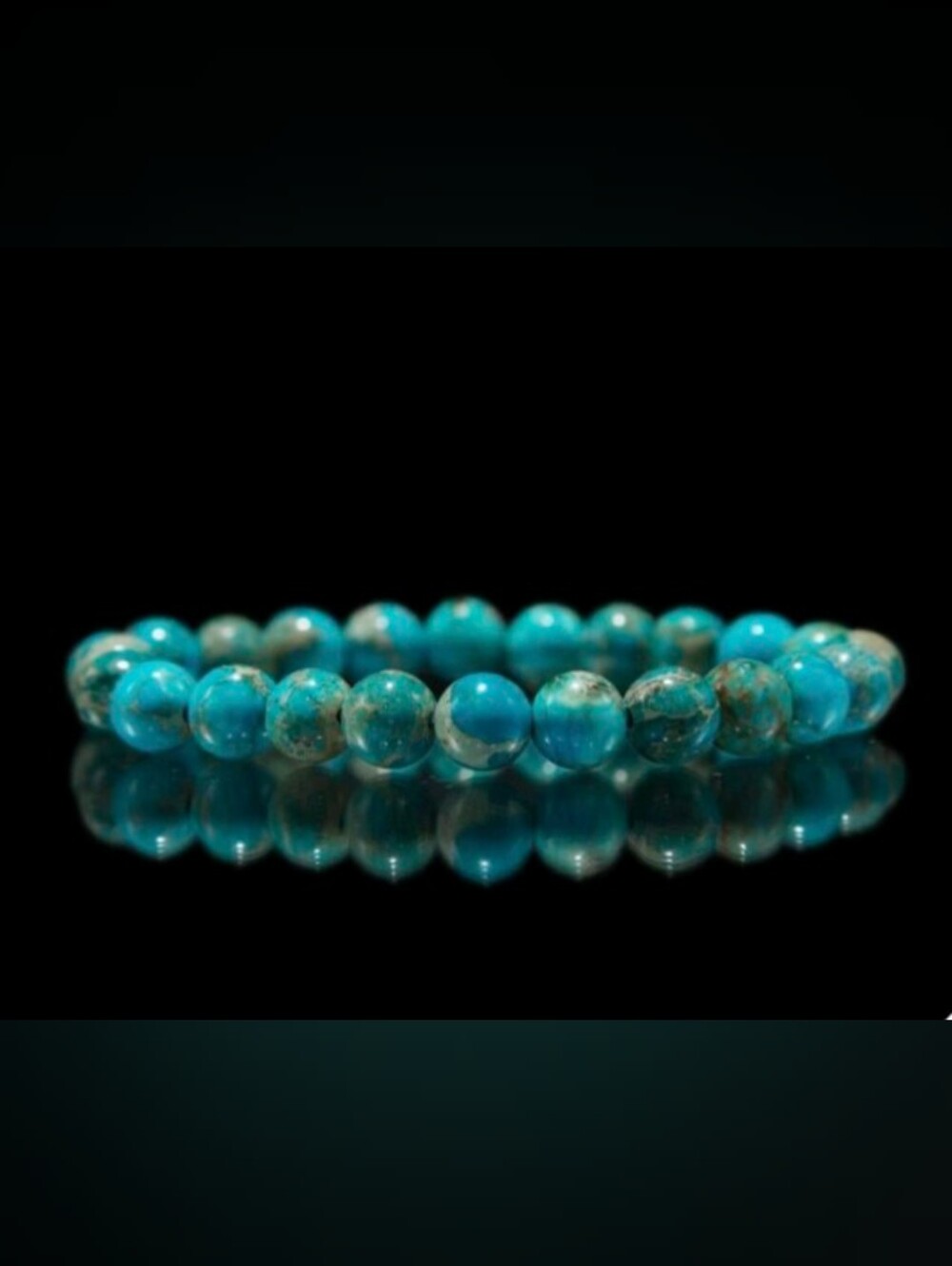 Natural South African Turquoise Beaded Bracelet – 8mm Gemstone Beads